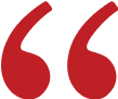 Red quotation mark on a white background.